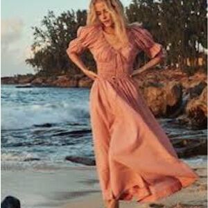 Doen Ischia Midi Dress in Dusty Rose